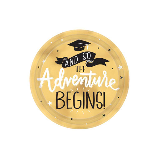 Picture of GRADUATION METALLIC PAPER PLATES - 8PK
